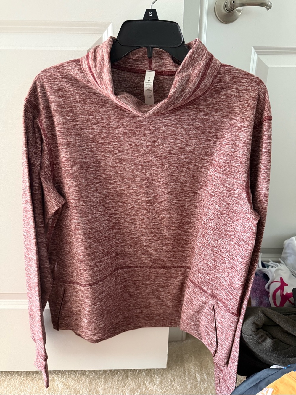 lululemon athletica Marled Rose-Red Pullover Hoodie